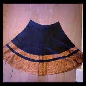Halloween Full Sweater Skirt with Orange Glitter Design Sm